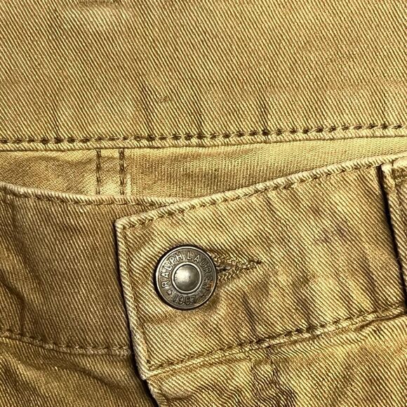 Authentic Dungarees Polo Ralph Lauren Jeans Brown Tompkins Skinny 28 Mid Rise - Picture 3 of 16